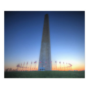 Foto Monumento a Washington com Sunset Laranja