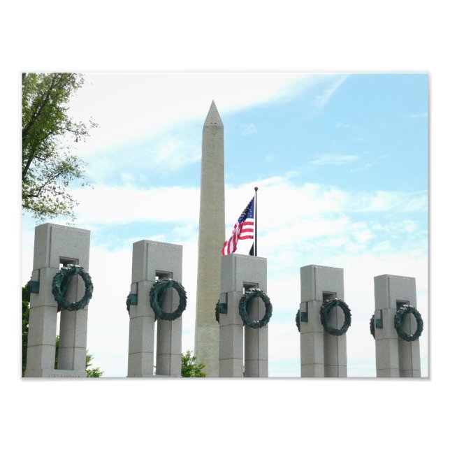 Foto Monumento a Washington e Memorial da II Guerra Mun (Frente)