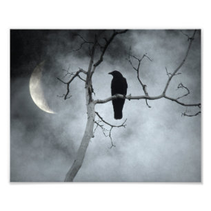Foto Moody Sky E Uma Lua Crescente