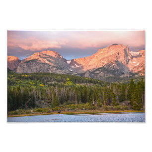 Foto Moose e Turistas em Sprague Lake, Colorado