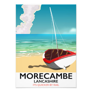Foto Morecambe, poster de viagens do beira-mar de