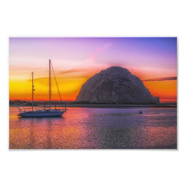 Foto Morro Rock No Sunset Photo Impressão (Frente)