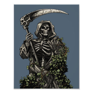 Foto Morte - Mau Skeleton Grim Reaper com Scythe