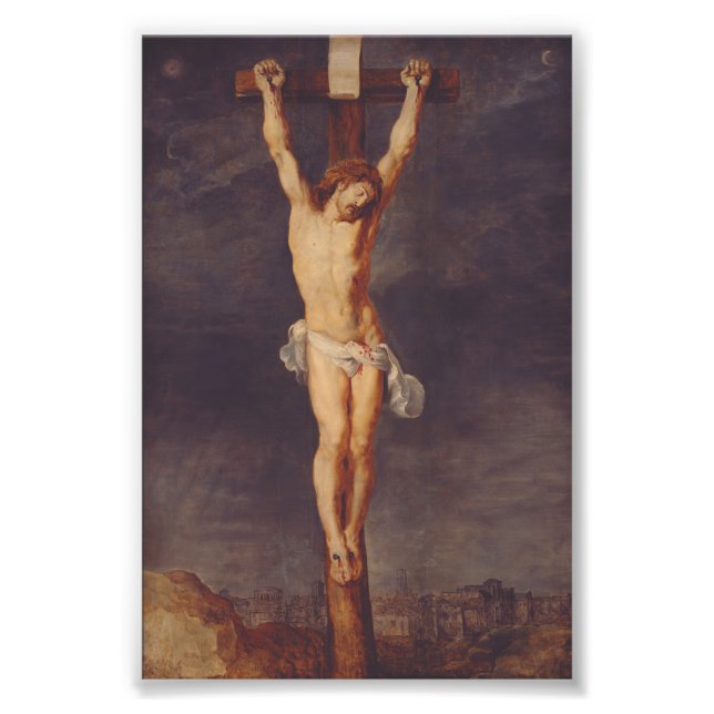 Foto morto cristo sobre a cruz de Peter Paul Rubens (Frente)