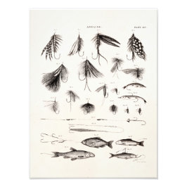 Foto Mosca de Pesca de Voo de Pesca Antiga de 1800 Ganc
