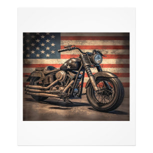 Foto Motorcycle USA Flag Biker