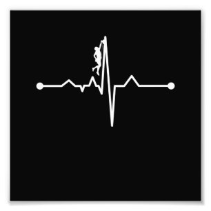 Foto Mountain Climber Heartbeat Rock Climbing Lover Gra