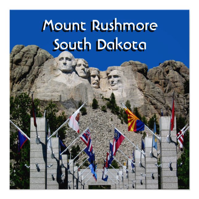 Foto Mt Rushmore Souvenir Personalizável (Frente)