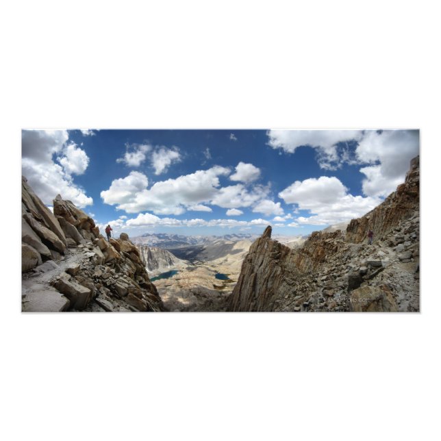 Foto Mt Whitney Trail sobre Hitchcock e lagos de violão (Frente)