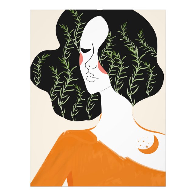 Foto Mulher Abstrato minimamente Impressão de Arte de M (Frente)