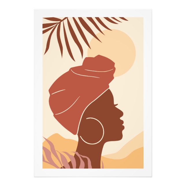 Foto Mulher africana em turbante (Frente)