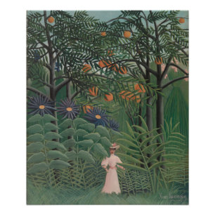 Foto Mulher Caminhando numa Floresta Exótica, Henri Rou