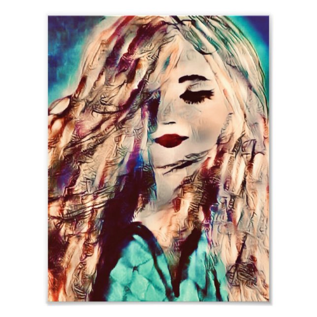 Foto Mulher de Arte, Impressão (Frente)