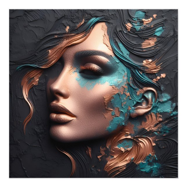 Foto Mulher de Cobre - Criação de IA (Frente)