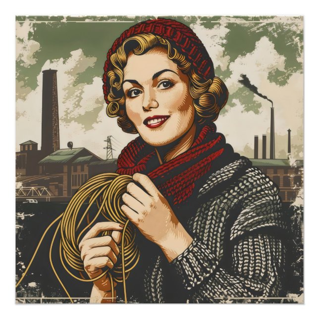 Foto Mulher e Linha Vintage (Frente)