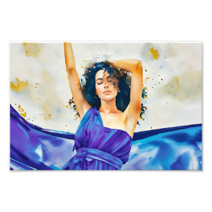 Foto Mulher Elegante Abraçando Liberdade em Esforço Flu