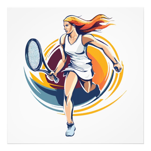Foto mulher jogando ténis (Frente)