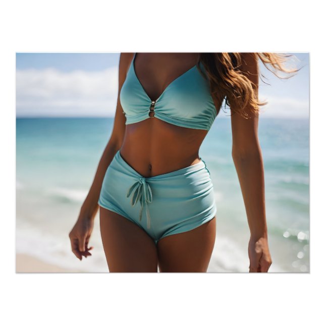 Foto Mulher na praia (Frente)