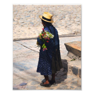 Foto Mulher peruana que guardara flores