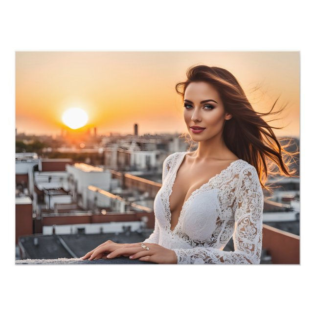 Foto Mulher quente no telhado (Frente)
