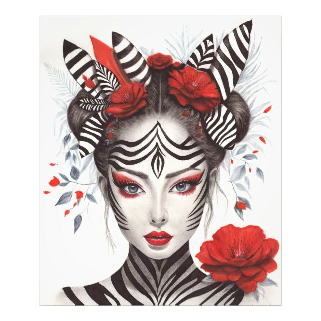 Foto Mulher Zebra - Arte Pop vencedora do Prêmio (Frente)