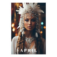 *~ Mulheres AP53 Boho ABRIL BIRTHDAY DIAMOND