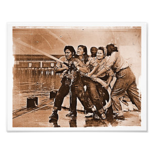 Foto Mulheres sapadores-bombeiros Pearl Harbor o 7 de