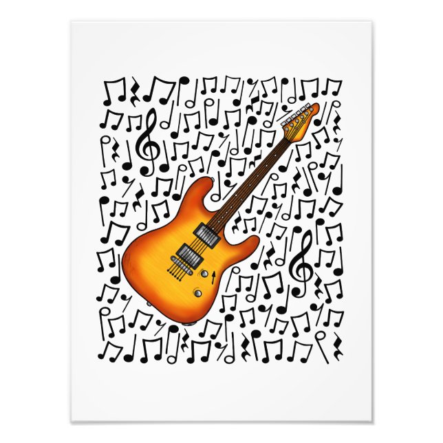 Foto Musical de Guitarra Elétrica (Frente)