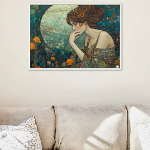 Foto Mystic Art Nouveau Lady in Amber and Teal