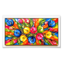 Foto Mystic Bloom Burst - Vibrant Abstrato Floral Art