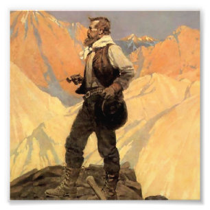 Foto N C Wyeth Western Painting "O Prospector"