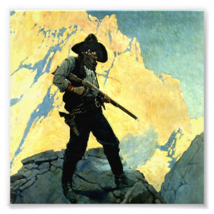 Foto N C Wyeth Western Painting "Última Posição"