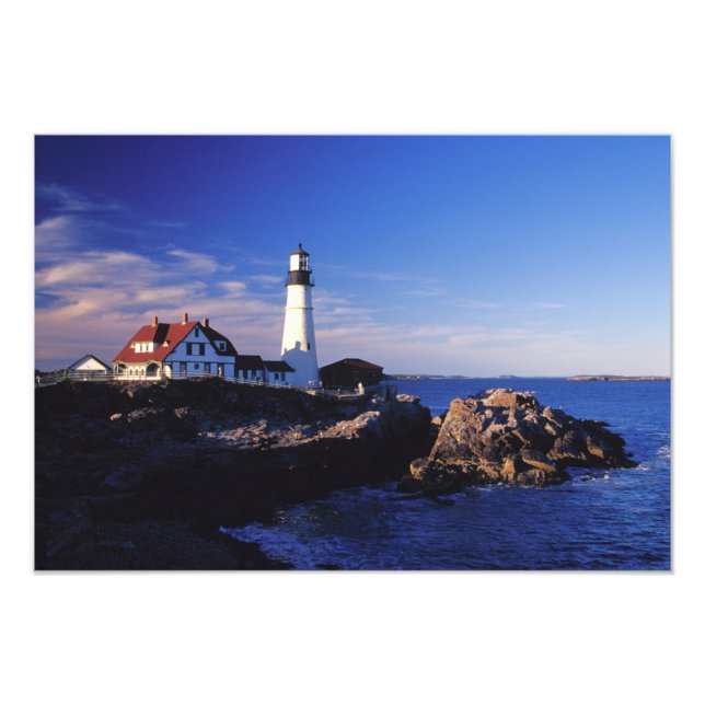 Foto NA, EUA, Maine. Farol de Portland Head. (Frente)