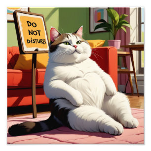 Foto Não Perturbe o Gato Gordo Engraçado