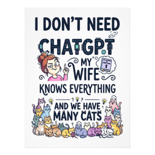 Foto Não Preciso do ChatGPT, Minha Esposa Sabe Tudo
