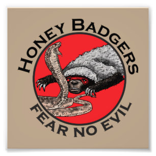 Foto Não teme Mau Badass Mel Badger Red Animal Art