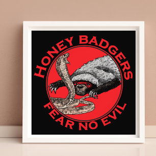 Foto Não teme Mau Badass Mel Badger Red Animal Art