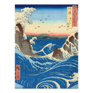 Foto Naruto Whirlpools, Província de Awa por Hiroshige