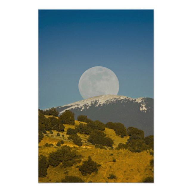 Foto Nascer da lua sobre as Montanhas Sangue de Cristo, (Frente)