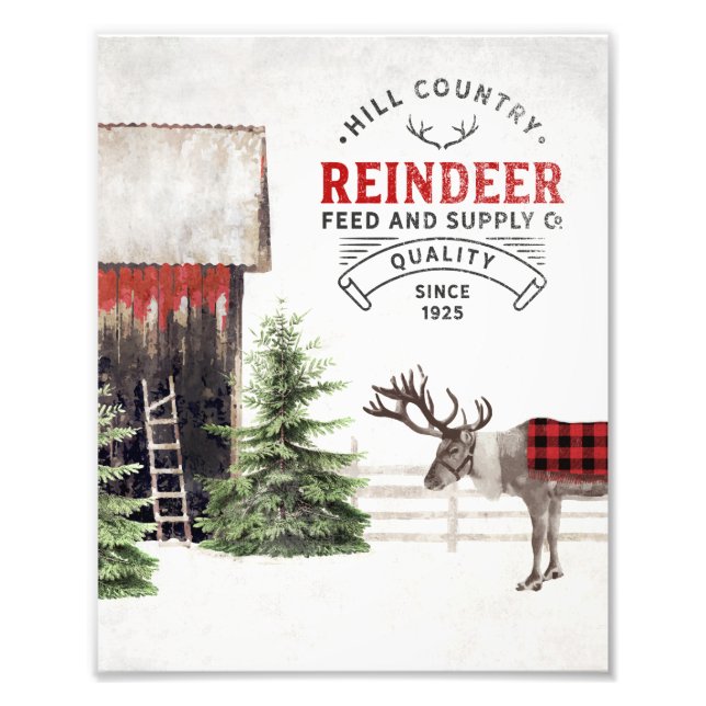 Foto Natais vintages Reindeer Wall Art (Frente)
