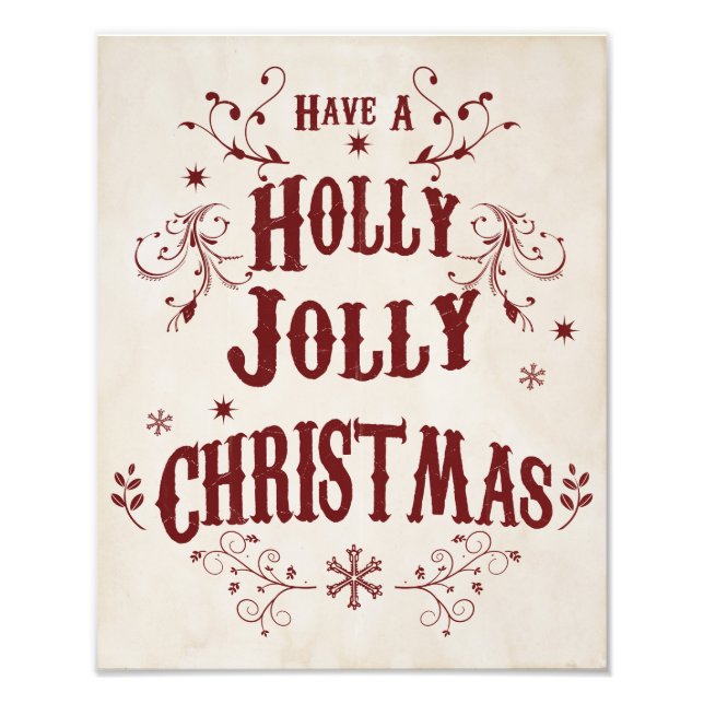 Foto Natal Antigo Holly Jolly (Frente)