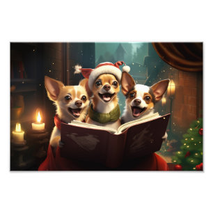 Foto Natal Chihuahuas Caroling Férias Festivas