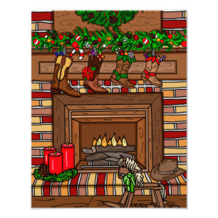 Foto Natal do País   Boot Stockings de cowboy