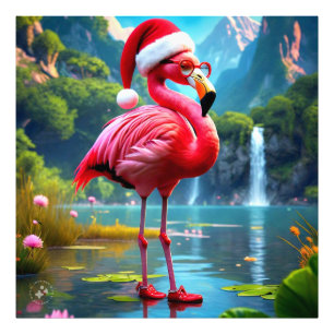 Foto Natal Flamingo Como Papai Noel-47476