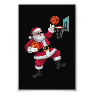 Foto Natal Papai Noel Dunking Um Xmas De Basquete