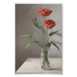 Foto Natureza-Morta de Flores Vermelhas - Beleza Floral