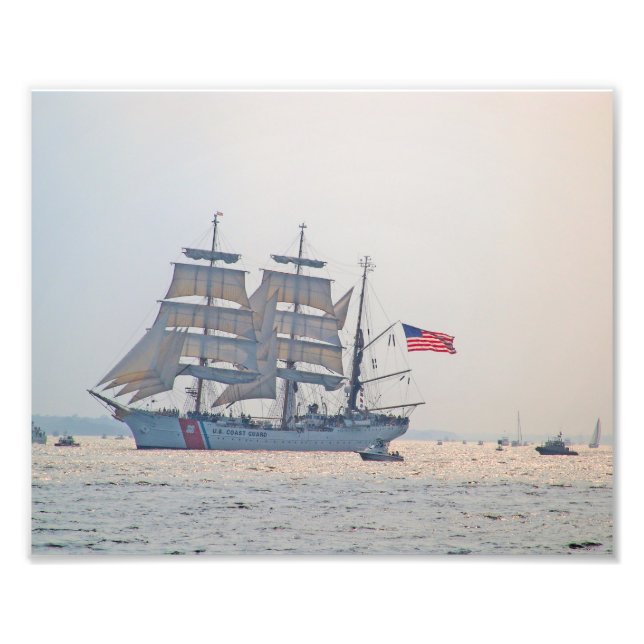 Foto Navio alto, navio Clipper, Vela, Guarda costeira d (Frente)