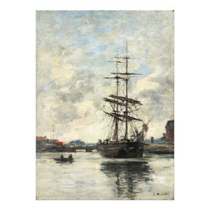 Foto Navio no Touques Eugene Boudin (Francês, 1824-189