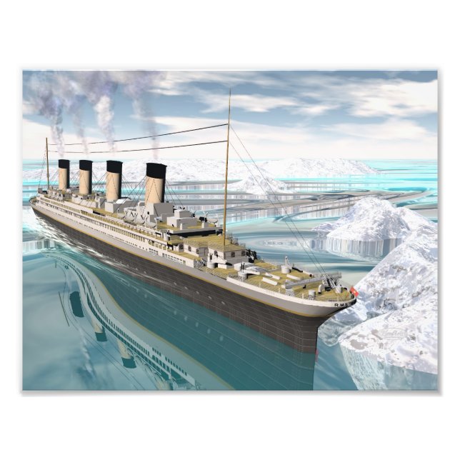 Foto Navio Titanic - renderização 3D (Frente)