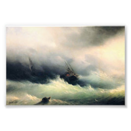 Foto Navios em tempestade, Ivan Constantinovich Aivazov